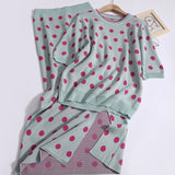 Polka Dot Two-Piece Skirt Set