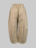 Wide-leg Khaki Pants