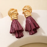 Retro Fringe Drop Earrings| Irregular Metal Style
