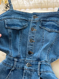 Vintage Denim Maxi Dress