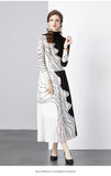 Volcanic Print Long Sleeve Top & Flared Skirt