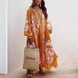 Boho Print Lace-Up Pastel Dress