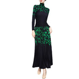 Elaine Turtleneck Printed Stretch Dress